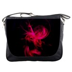 Pink Flame Fractal Pattern Messenger Bags Front