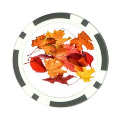 Autumn Leaves Leaf Transparent Poker Chip Card Guard by Amaryn4rt