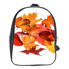 Autumn Leaves Leaf Transparent School Bags(large)  by Amaryn4rt