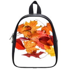 Autumn Leaves Leaf Transparent School Bags (small)  by Amaryn4rt