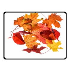 Autumn Leaves Leaf Transparent Fleece Blanket (small) by Amaryn4rt