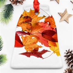 Autumn Leaves Leaf Transparent Bell Ornament (two Sides) by Amaryn4rt