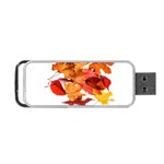 Autumn Leaves Leaf Transparent Portable USB Flash (One Side) Front