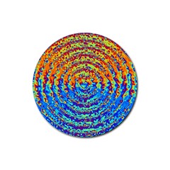 Background Color Game Pattern Rubber Round Coaster (4 Pack) 