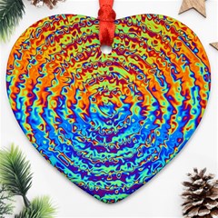 Background Color Game Pattern Heart Ornament (two Sides) by Amaryn4rt