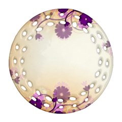 Background Floral Background Ornament (round Filigree) by Amaryn4rt