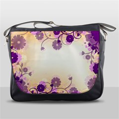 Background Floral Background Messenger Bags by Amaryn4rt