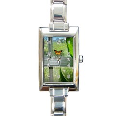 Butterfly #17 Rectangle Italian Charm Watch by litimages