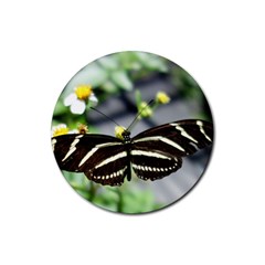 Butterfly #22 Rubber Coaster (round)  by litimages