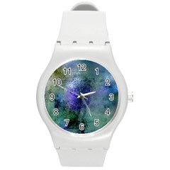 Background Texture Structure Round Plastic Sport Watch (m) by Amaryn4rt