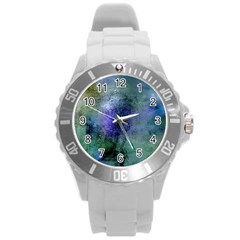 Background Texture Structure Round Plastic Sport Watch (l) by Amaryn4rt