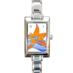 Beach Sea Sea Shell Swimming Rectangle Italian Charm Watch by Amaryn4rt