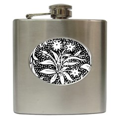 Decoration Pattern Design Flower Hip Flask (6 Oz) by Amaryn4rt