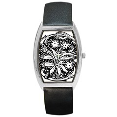 Decoration Pattern Design Flower Barrel Style Metal Watch by Amaryn4rt