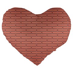 Brick Lake Dusia Wall Large 19  Premium Heart Shape Cushions by Amaryn4rt