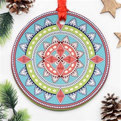 Drawing Mandala Art Ornament (round) by Amaryn4rt