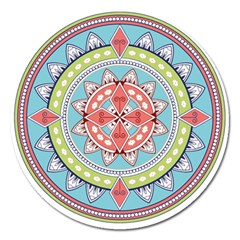 Drawing Mandala Art Magnet 5  (round) by Amaryn4rt