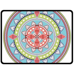 Drawing Mandala Art Fleece Blanket (large)  by Amaryn4rt