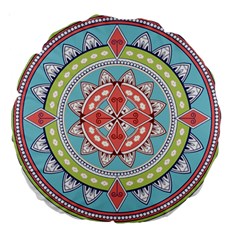 Drawing Mandala Art Large 18  Premium Round Cushions by Amaryn4rt