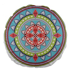 Drawing Mandala Art Large 18  Premium Flano Round Cushions