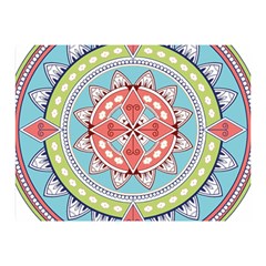 Drawing Mandala Art Double Sided Flano Blanket (mini)  by Amaryn4rt