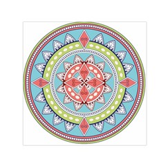 Drawing Mandala Art Small Satin Scarf (square) by Amaryn4rt