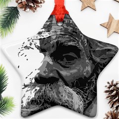 Grandfather Old Man Brush Design Ornament (star) by Amaryn4rt