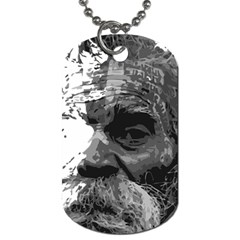 Grandfather Old Man Brush Design Dog Tag (one Side) by Amaryn4rt