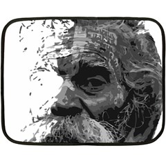 Grandfather Old Man Brush Design Fleece Blanket (mini) by Amaryn4rt