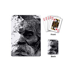 Grandfather Old Man Brush Design Playing Cards (mini)  by Amaryn4rt