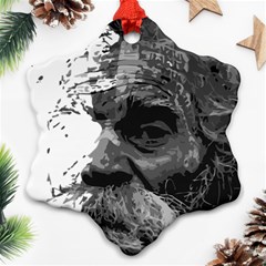 Grandfather Old Man Brush Design Ornament (snowflake) by Amaryn4rt