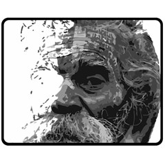 Grandfather Old Man Brush Design Double Sided Fleece Blanket (medium)  by Amaryn4rt