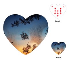 Hardest Frost Winter Cold Frozen Playing Cards (heart)  by Amaryn4rt