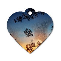 Hardest Frost Winter Cold Frozen Dog Tag Heart (two Sides) by Amaryn4rt