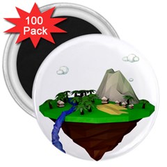 Low Poly 3d Render Polygon 3  Magnets (100 Pack) by Amaryn4rt