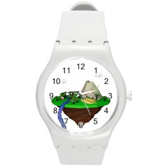 Low Poly 3d Render Polygon Round Plastic Sport Watch (m) by Amaryn4rt