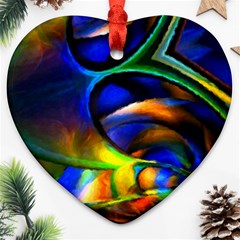 Light Texture Abstract Background Ornament (heart) by Amaryn4rt