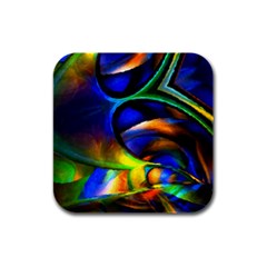 Light Texture Abstract Background Rubber Square Coaster (4 Pack)  by Amaryn4rt