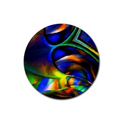 Light Texture Abstract Background Rubber Coaster (round)  by Amaryn4rt