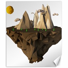 Low Poly Floating Island 3d Render Canvas 20  X 24   by Amaryn4rt