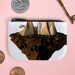 Low Poly Floating Island 3d Render Mini Coin Purses by Amaryn4rt