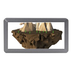 Low Poly Floating Island 3d Render Memory Card Reader (mini) by Amaryn4rt