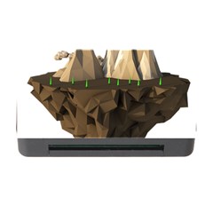 Low Poly Floating Island 3d Render Memory Card Reader With Cf by Amaryn4rt