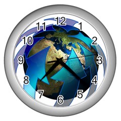 Migration Of The Peoples Escape Wall Clocks (silver)  by Amaryn4rt