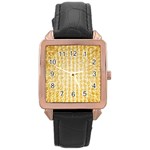 Pattern Abstract Background Rose Gold Leather Watch  Front