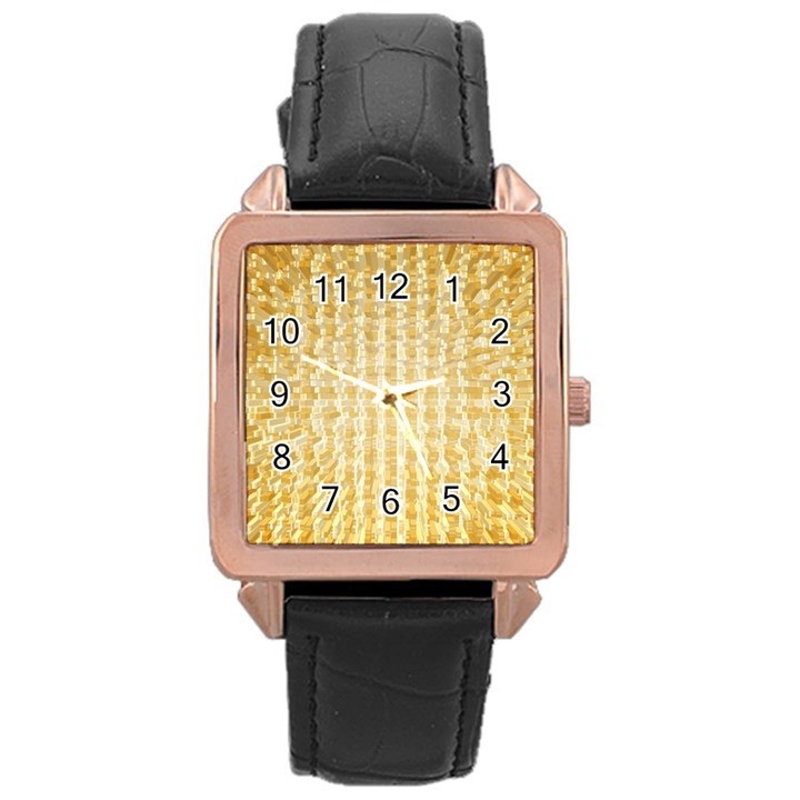 Pattern Abstract Background Rose Gold Leather Watch 