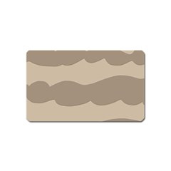 Pattern Wave Beige Brown Magnet (name Card) by Amaryn4rt