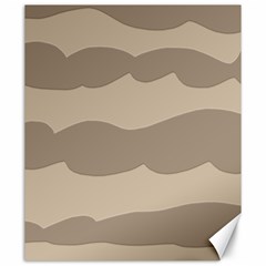 Pattern Wave Beige Brown Canvas 20  X 24   by Amaryn4rt