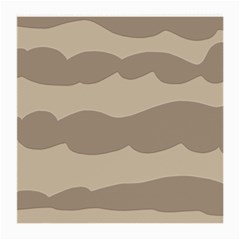 Pattern Wave Beige Brown Medium Glasses Cloth by Amaryn4rt