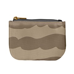 Pattern Wave Beige Brown Mini Coin Purses by Amaryn4rt